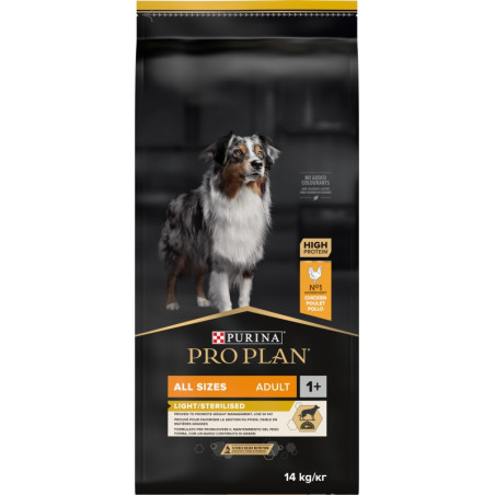 Purina Pro Plan All Size Adult Light Sterilised Frango 14 Kg