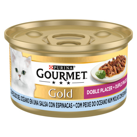 Purina Gourmet Gold Duplo Prazer Peixe do Oceano e Espinafres