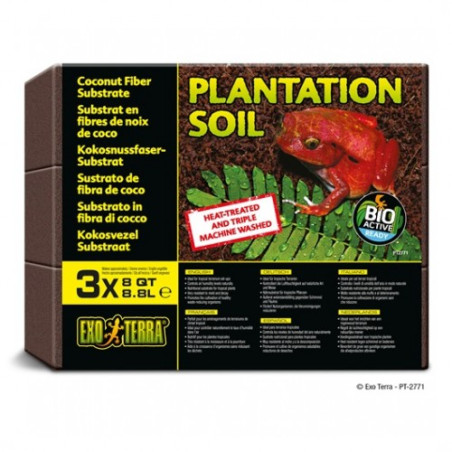 Exo Terra Plantation Soil Trail Substrato Plantação Répteis 3x8.8 lts