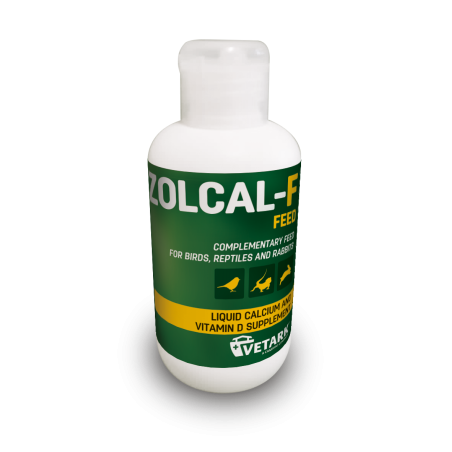 Vetark Zolcal- Alimento complementar de carbonato de cálcio e vitamina D3 para aves, répteis e coelhos