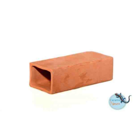 Ceramic Nature Toca Cave Medium Large Rectangle Red 11.5x4x2.4 cm