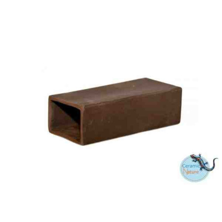 Ceramic Nature Toca Cave Medium Large Rectangle Brown 11.5x4x2.4 cm