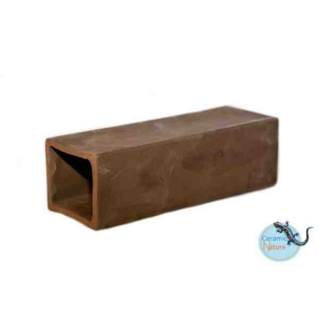 Ceramic Nature Toca Cave Large Rectangle Brown 14x4x2.4 cm