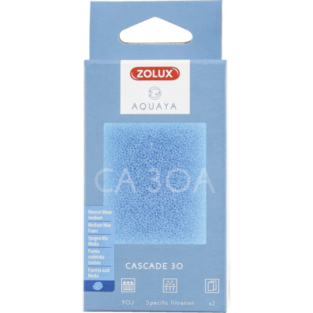 Zolux Esponja Recarga Espuma Cascade 30 Aquaya Blister x2