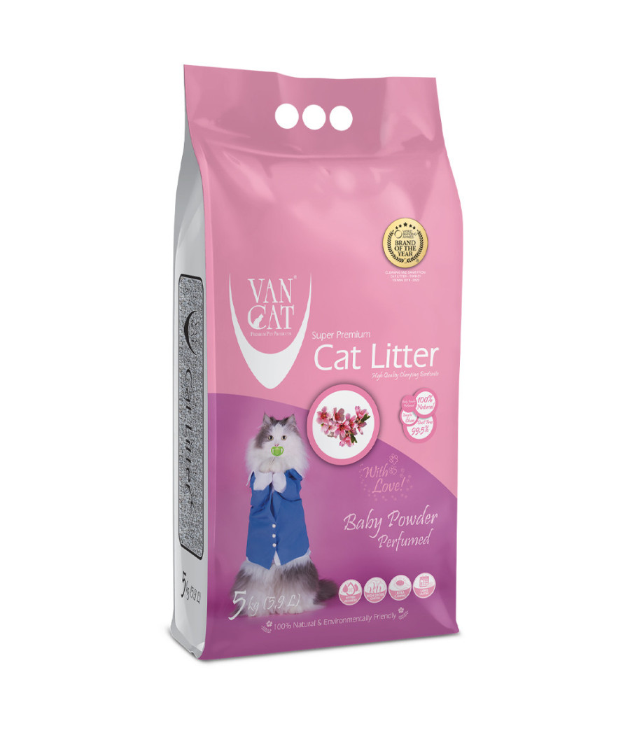 Areia Aglomerante para Gato Talco Van Cat