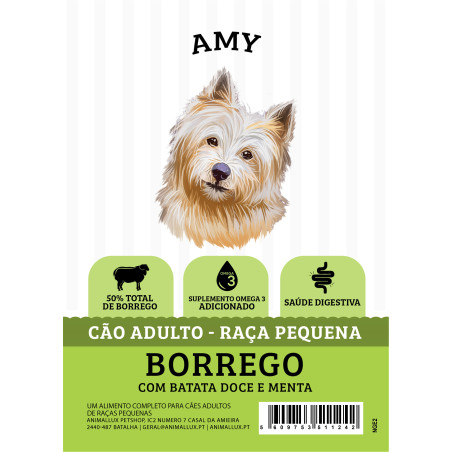 Amy Grain Free Cão Mini Borrego com Batata Doce e Menta