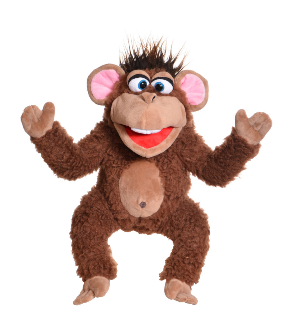 Living Puppets Fuzius O Macaco Atrevido visto de frente