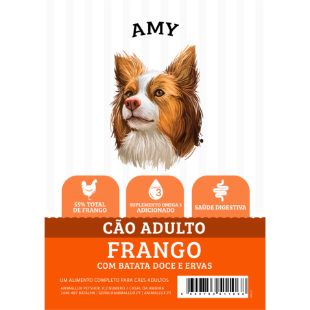 Amy Grain Free Cão Adulto Frango com Batata Doce e Ervas