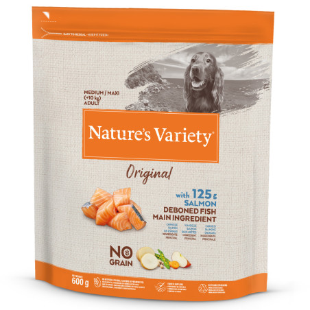 Nature's Variety Original No Grain Cão Medium Maxi Salmão