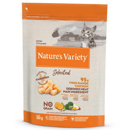 Nature's Variety Gato Kitten Selected NO GRAIN Frango do Campo