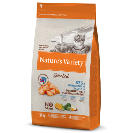 Nature’s Variety Gato Adulto Esterilizado Selected NO GRAIN Salmão da Noruega