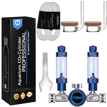 Aquario BLUE TWIN Standard - conjunto duplo CO2 com cilindro de 2l