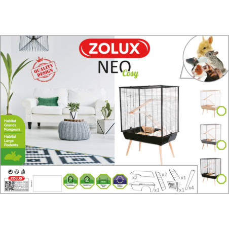 Zolux Gaiola Neo Cosy A109cm Preto