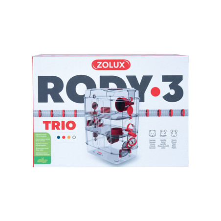 Zolux Gaiola Rody.3 Trio Vermelho