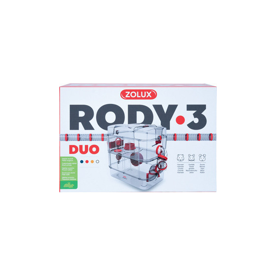 Zolux Gaiola Rody.3 Duo Vermelho