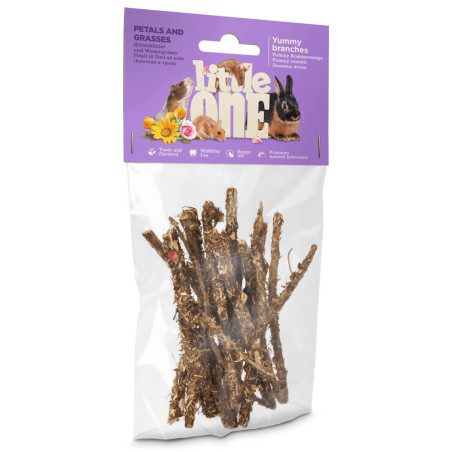 Little One Ramos com Pétalas e Ervas para Roedores - Yummy Branches