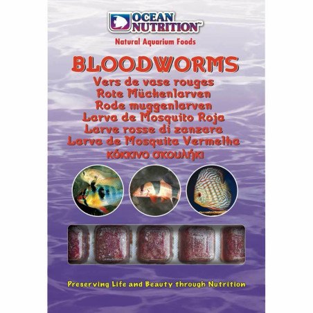 Ocean Nutrition Bloodworms Larvas de Mosquito Vermelhas