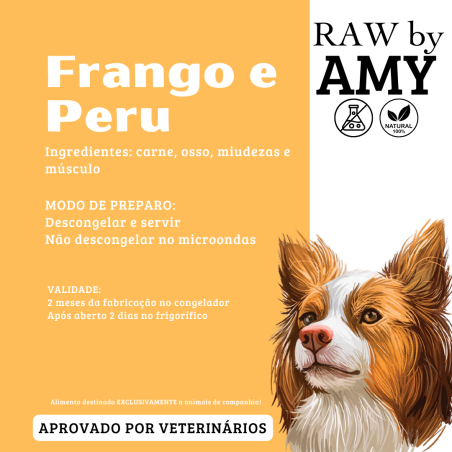 Amy Proteína RAW Carne Frango e Perú