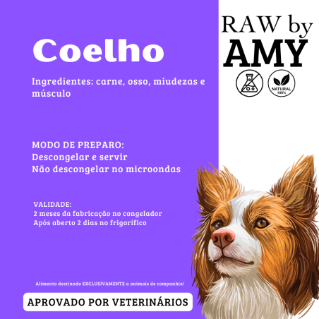 Amy Proteína RAW Carne Coelho