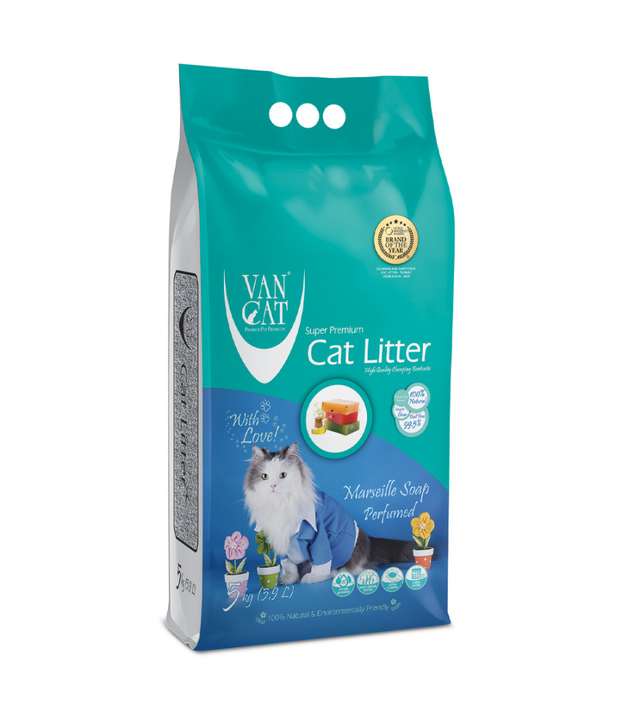 Areia de sabão de marselha para gato Van Cat