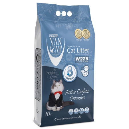 Areia Aglomerante com Grânulos de Carvão Ativado para Gato Van Cat