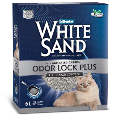 Areia Aglomerante de Carvão Ativado para Gato White Sand