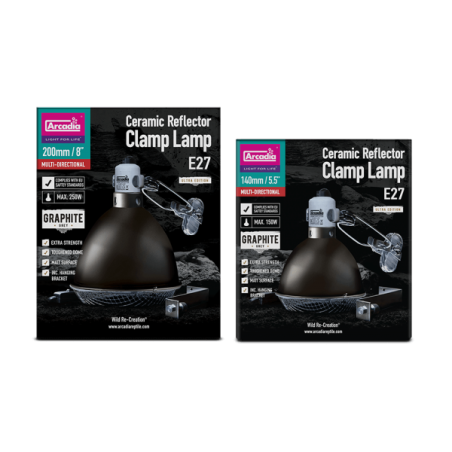 Arcadia Graphite Ceramic Reflector Clamp Lamp