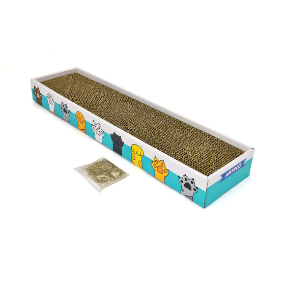 Arranhador para gatos com catnip taby cat 48x13x5cm nayeco