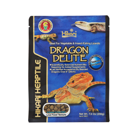 Alimento para Dragões Barbudos e Lagartos Herbívoros e Insectívoros - Dragon Delite Hikari